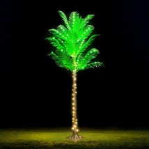 6FT 141 LED Lighted Palm Trees for Outside Patio - £71.12 GBP