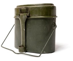 Authentic Romanian Army Mess Kit Army Surplus Aluminum Construction Two ... - $32.60