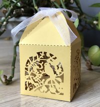 100pcs Pearl Gold wedding favor boxes,customized chocolate gift packagin... - $34.00