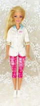 2009 Mattel Barbie 11 1/2&quot; doll   Rigid Body   Blue Eyes  Purple Eye Shadow - $8.69