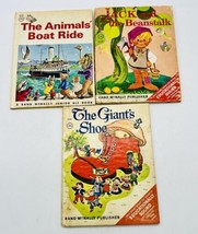 Vintage Rand McNally Junior Elf Book Lot Jack Beanstalk Giants Shoe Animals Boat - £14.68 GBP