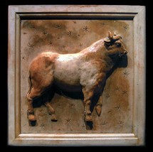 Taurus Zodiac Wall Relief Sculpture Plaque (Apr 20 - May 20) - £53.80 GBP