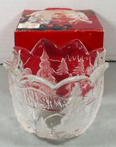 Mikasa Christmas Story Crystal Candle Holder with Scalloped Edges 3.25 I... - £6.95 GBP