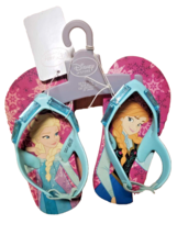 Frozen Elsa Little Girl's Flip Flop Sandals Cute Elsa Size 7-8 New W Tags - $19.75