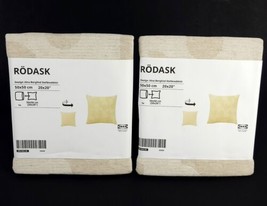 (Lot of 2) Pillow RODASK Beige Ikea Cushion Cover Beige 20x20&quot; - £39.42 GBP
