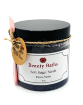Parma Violet Soft Sugar Scrub Exfoliating Body Scrub gift for her bath s... - $9.45