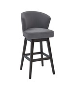 Brandy Gray Swivel Bar Stool - Espresso Wood - $8,539.35 MXN