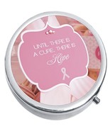 Hope Pink Ribbon Breast Cancer Medicine Vitamin Compact Pill Box - $9.78