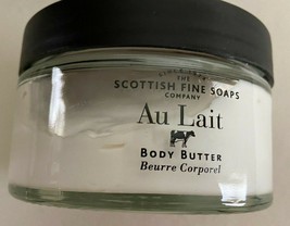 Scottish Fine Soaps Co. Au Lait Body Butter 7OZ Glass Jar 2 Pk New - £23.36 GBP