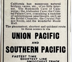 1904 Union Southern Pacific Railway California Caves Advertisement Railroad - $19.99