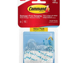 Command Damage Free Hanging Hooks &amp; 8 Strips, Clear, Small, 6 Ct 1 Pack - £6.88 GBP