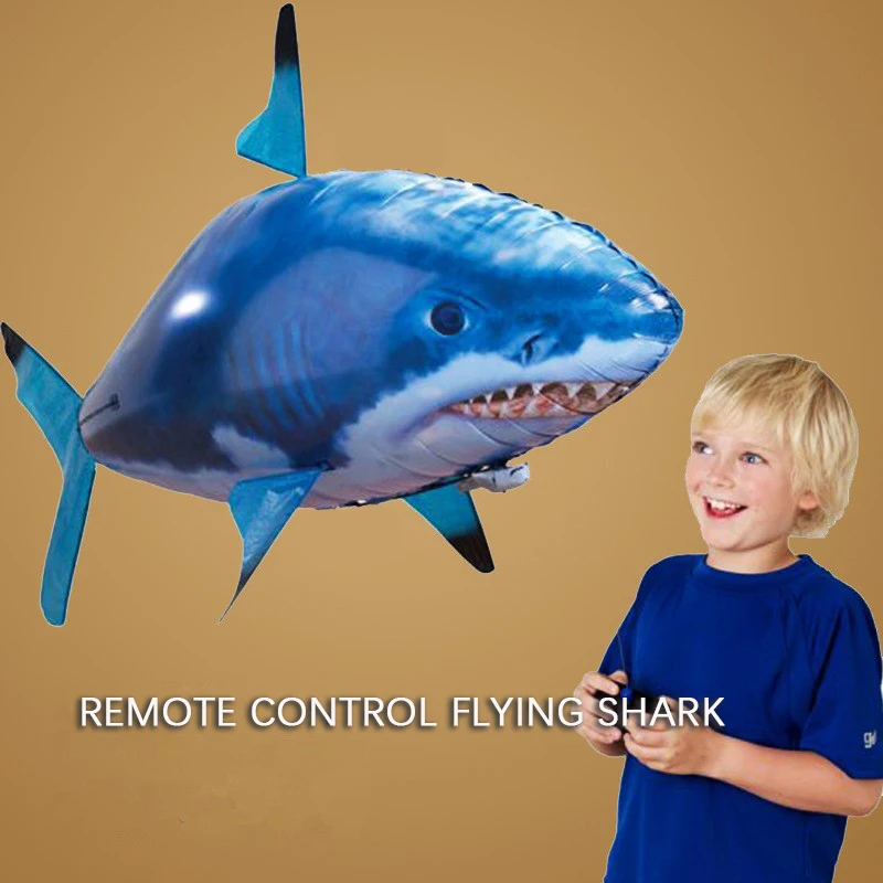 Remote Control Shark Toy Air Swimming Fish Infrared Flying RC Airplanes Balloo - £21.35 GBP