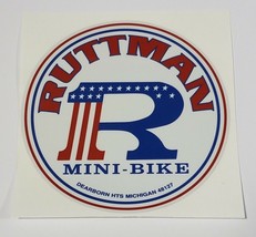 Vintage RUTTMAN Round &#39;R&#39; 3&quot; Minibike Decal Mini Bike, 75003 Glossy Finish - £4.73 GBP