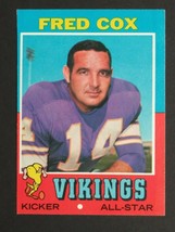 1971 Topps Football Card Fred Cox EX-MT #96 - $7.99