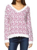 White Mark women&#39;s leopard sweater in Fuchsia - size S - $31.68