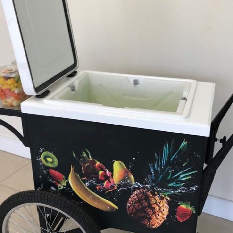 VENDOR COOLER PUSH CART FRUITS BEER CART  FRUIT BOWLS POKE BOWLS CART CO... - $3,293.73