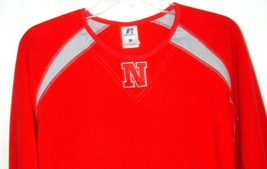Vintage Shirt RUSSELL 90s North High Men&#39;s Medium M Fleece Pullover Red - £15.81 GBP