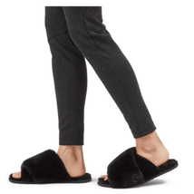 Sorel Go Mail Run Faux Fur Cotton Slippers, Cozy House Shoes , Black, Si... - $73.87