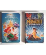 Disney BLACK DIAMOND CLASSIC The Little Mermaid 1 &amp; 2 VHS 1990 Original ... - £19.60 GBP