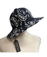 Kangol Bucket Hat Mens S Paisley Wide Brim Navy White Sun Casual Beach V... - £33.13 GBP