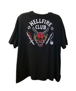 Netflix Stranger Things Hellfire Club Black Graphic T-Shirt Men&#39;s Unisex... - £13.21 GBP