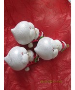 Very Merry Shatter Proof Santa Head Decorative Ornaments Set of 3 - $21.92 CAD