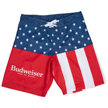 Budweiser King of Beers Stars and Stripes Men&#39;s Swim Trunks Board Shorts... - £33.03 GBP+