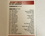 Star Trek The Next Generation Trading Card #180 Checklist - $1.97