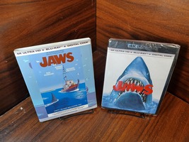 Jaws (4K+Blu-ray-No Digital)Custom Slipcover-Discs Unused-Free Shipping w/Tracki - £17.20 GBP