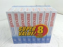 Pack of 8 NEW Maxell 060117/SM Standard Grade 6 Hour Blank Video Cassette  - £15.75 GBP