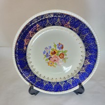 SIMPSONS POTTERS ENGLAND SOLIAM WARE COBALT BLUE GOLD DINNER PLATE 10&quot; F... - $488.16 MXN