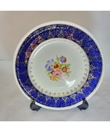 SIMPSONS POTTERS ENGLAND SOLIAM WARE COBALT BLUE GOLD DINNER PLATE 10&quot; F... - $35.73 CAD