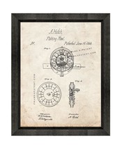 Fishing Reel Patent Print Old Look with Beveled Wood Frame - $24.95+