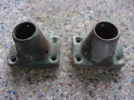 vintage bronze Boat  1&#39;&#39; Stanchion  angled Base matched pair - $536.13 MXN