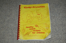 Kinder Krunchies 1982 Snack Recipes Spiral Bound Book For Kids Karen Jenkins - £6.38 GBP