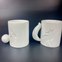Kinto Mugtail Coffee Mugs Tea lights set of 2 Bunny and Fox - £15.57 GBP