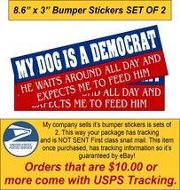 My Dog is a Democrat Political Bumper Sticker or Magnet Trump 2025 MAGA ... - €4,26 EUR+