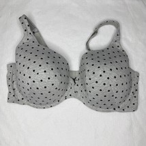Cacique 46DDD Gray Polka Dot Full Coverage Bra Lightly Lined Plus Size - $27.00