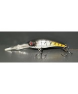 Deep Diving Crankbait Molded Color Silver Black Yellow Ultra Sharp 4&quot; 1/2oz - $6.99