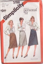 Simplicity Vintage Pattern 5788 Size 12 Misses' Slim Skirt Proportioned - $3.91