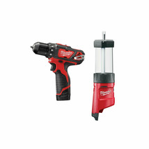 Milwaukee 2483-22P M12 Cordless Lithium-Ion Hammer Drill/Driver Kit with... - £281.60 GBP