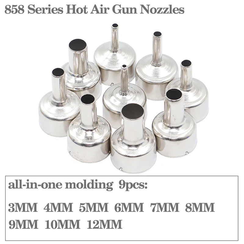 9pcs/lot 22mm Universal Nozzle Soldering station Hot Air Stations  Nozzles for 8 - £39.65 GBP