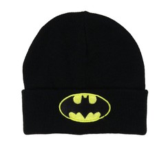 Batman Insignia Collectible Cuffed Knit Beanie Hat Cap OSFA Robin Joker Riddler - £15.73 GBP