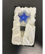 Vtg Murano Glass Deco Collection Blue/ White Starfish Wine Bottle Stopper - €15,16 EUR