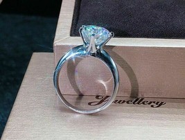 Certified SOLITAIRE 2.0ct Natural Gemstone Ring Luxury Brand 18k White Gold - $20.45 CAD