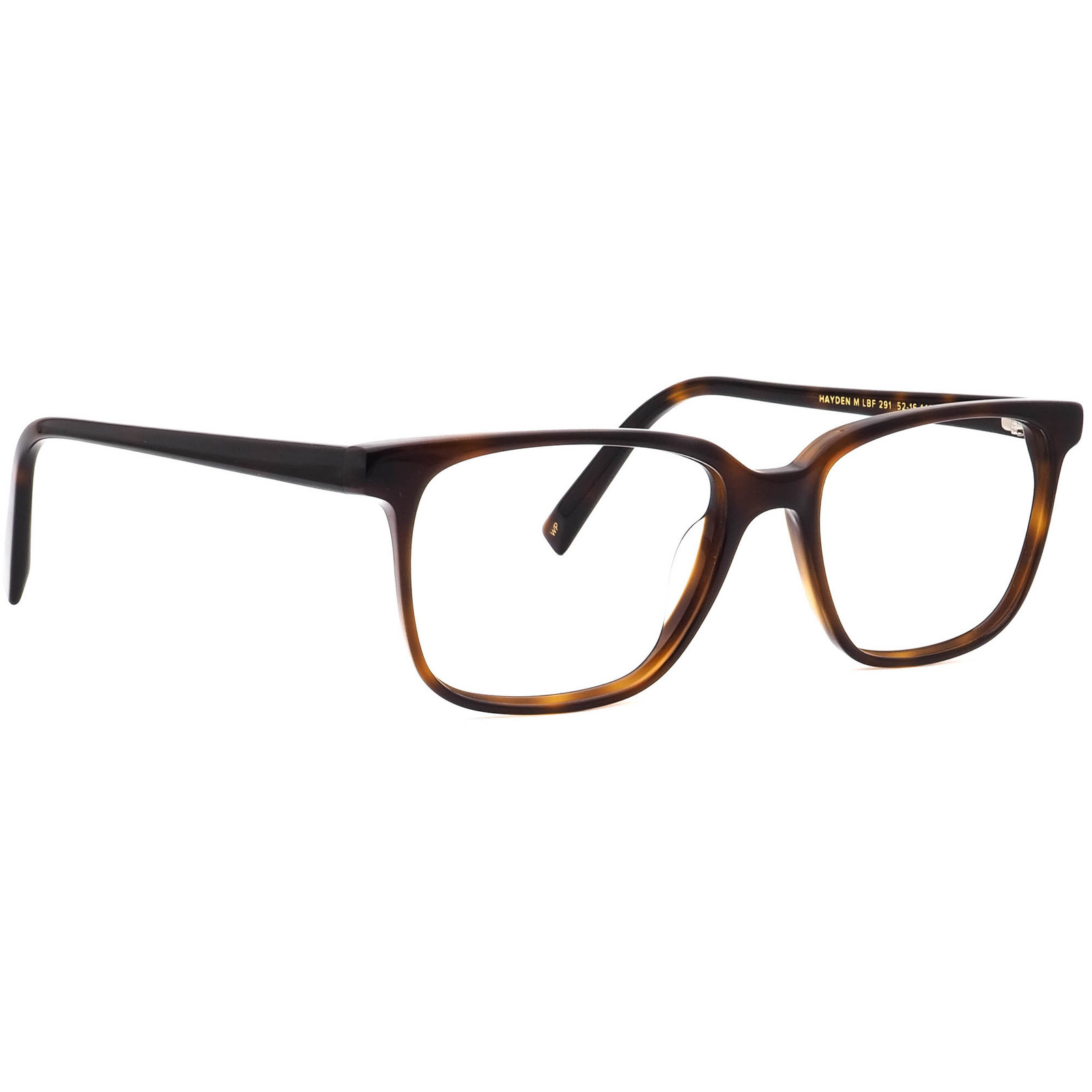 Warby Parker Eyeglasses Hayden M LBF 291 Rye Tortoise Square Frame 52[]1... - $79.99
