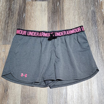 Under Armour Shorts Loose Fit Heat Gear Gray Running Shorts Women&#39;s Size... - $9.74