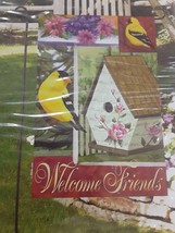 Meadow Creek "Welcome Friends" Decorative Garden Flag 12.5x18in NIP - $12.97