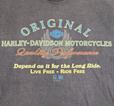Vtg 1996 Blue Harley Davidson Life Free Ride Free J &amp; L Harley Shirt - S... - £19.10 GBP