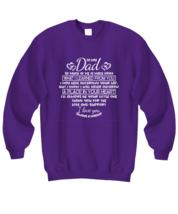 Dad Sweatshirt What I Learned From You Purple-SS - £20.74 GBP